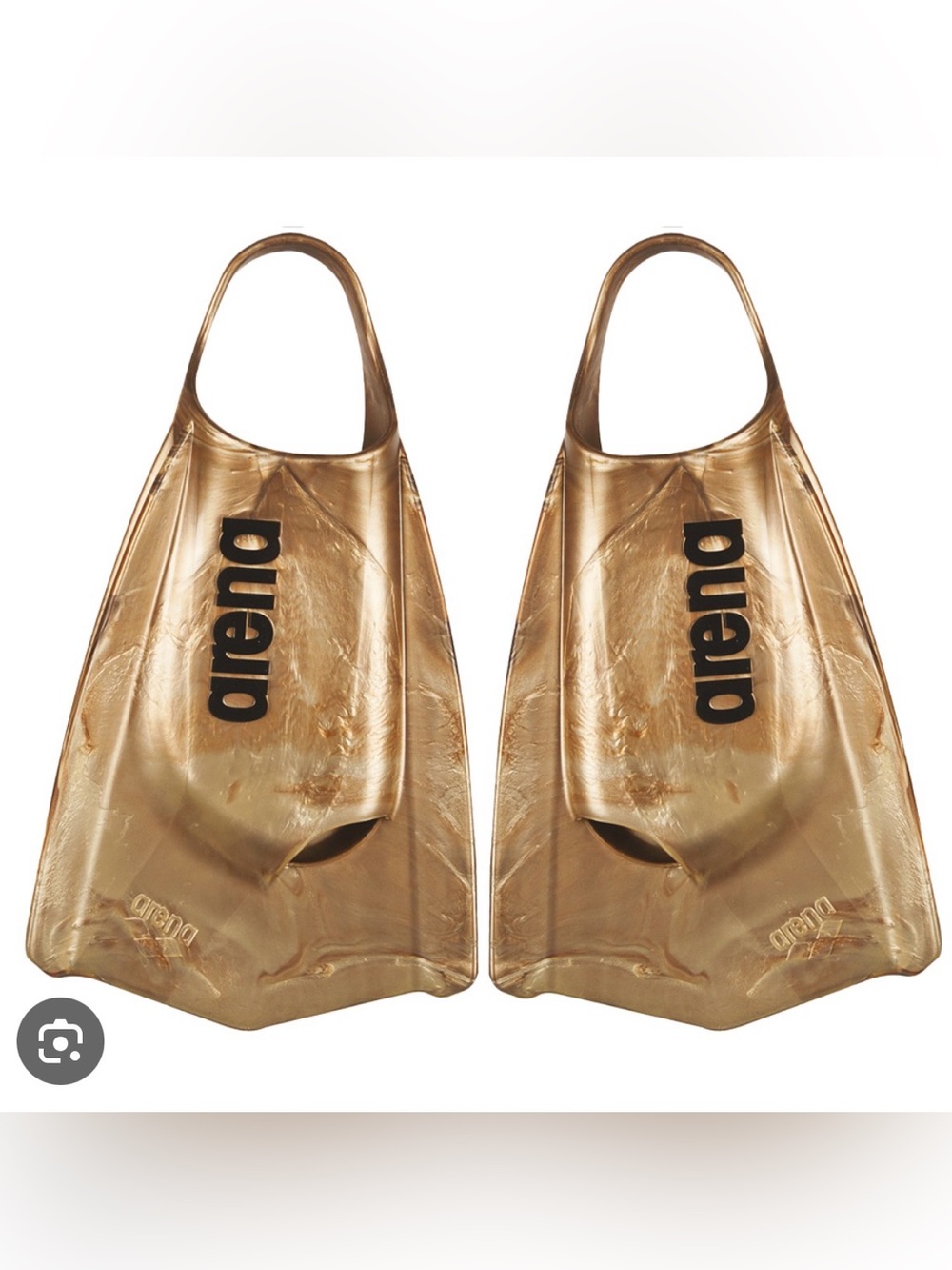 Arena Swim Fins in Metallic Gold